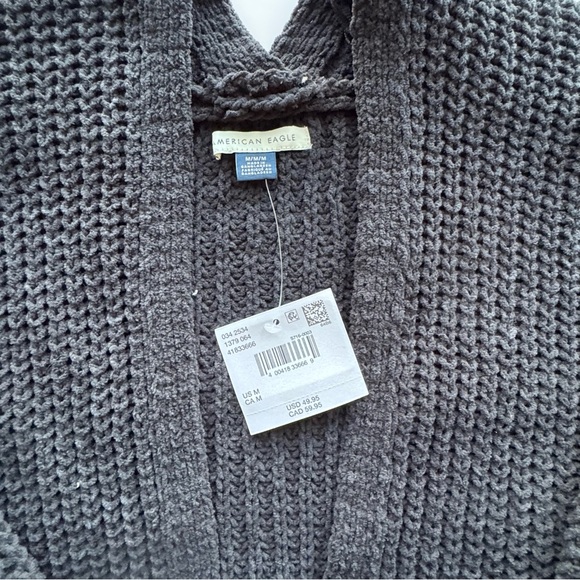 NWT American Eagle Outfitters Black Knit Women's Cardigan - Picture 2 of 7
